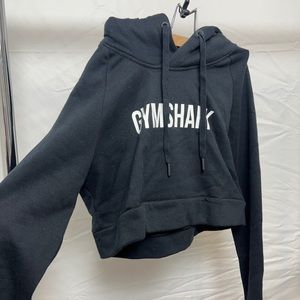 Gymshark Cropped Black Sweatshirt size S